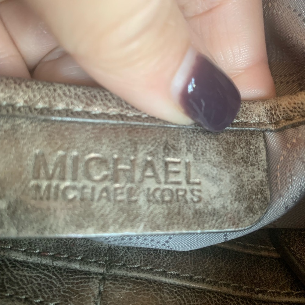 Michael Kors Medium Webster Quilted Nickel Genuine Leather Conv Clutch - Picture 8 of 12
